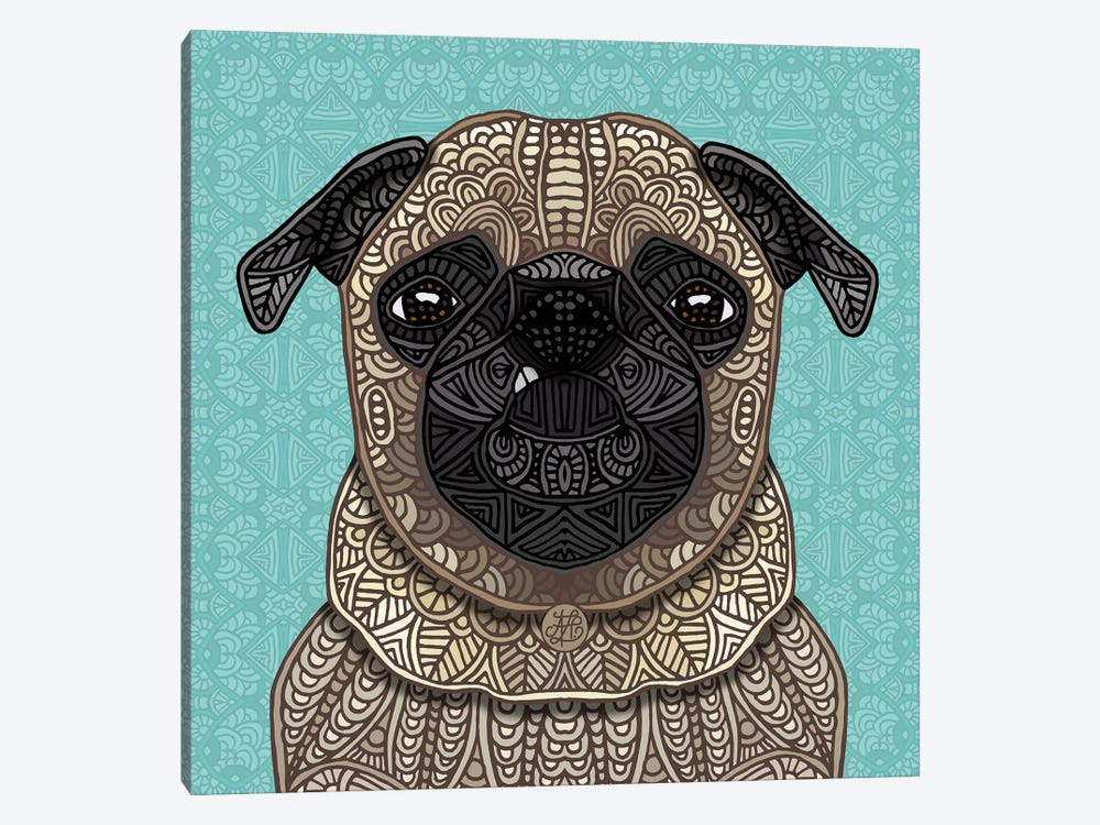 Little Fawn Pug (Square) by Angelika Parker 1-piece Canvas Art