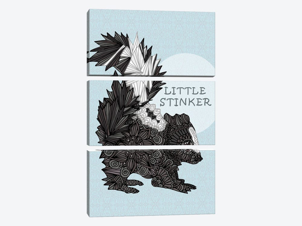 Little Stinker Blue by Angelika Parker 3-piece Canvas Print