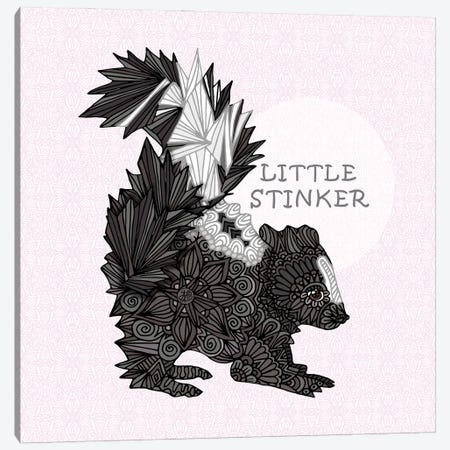 Little Stinker Pink (Square) Canvas Print #ANG365} by Angelika Parker Canvas Art