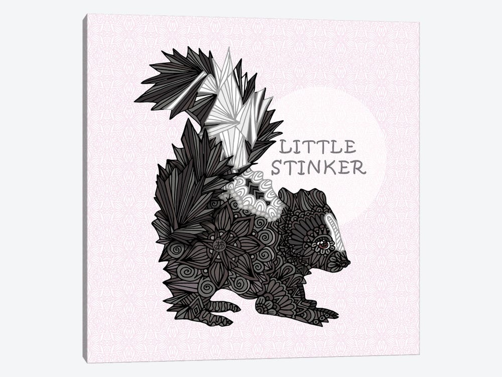 Little Stinker Pink (Square) by Angelika Parker 1-piece Canvas Wall Art