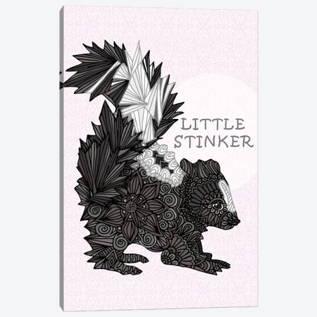 Little Stinker Pink Canvas Print #ANG366} by Angelika Parker Canvas Artwork
