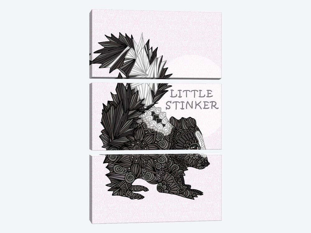 Little Stinker Pink by Angelika Parker 3-piece Art Print