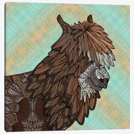 Ornate Llama (Square) Canvas Print #ANG370} by Angelika Parker Canvas Wall Art