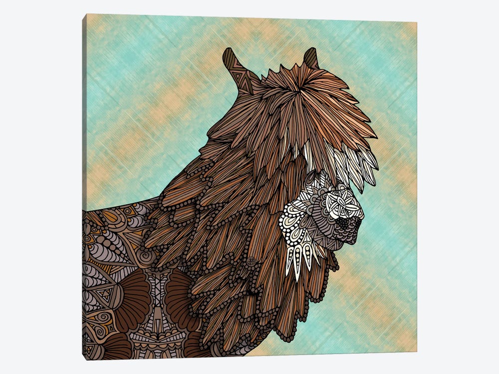 Ornate Llama (Square) by Angelika Parker 1-piece Canvas Art