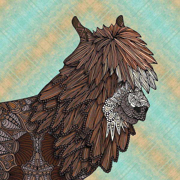 Llamas: Ornate Llama (Square) by Angelika Parker