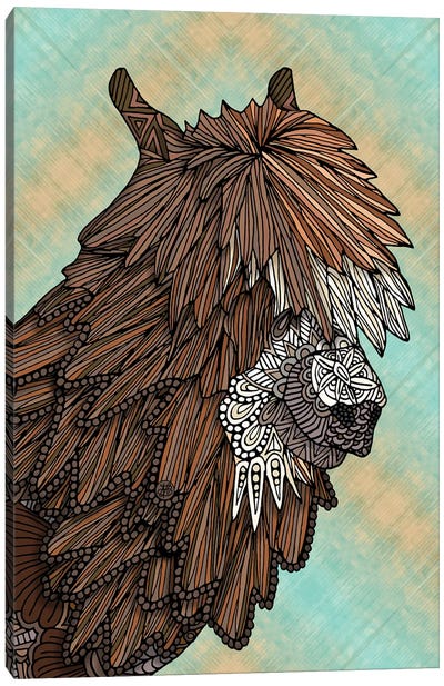 Ornate Llama Canvas Art Print - Angelika Parker