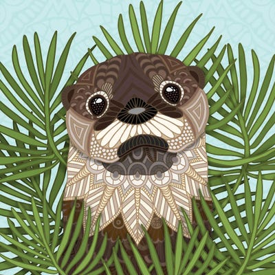 Otterly Cute (Square) by Angelika Parker multi panel art
