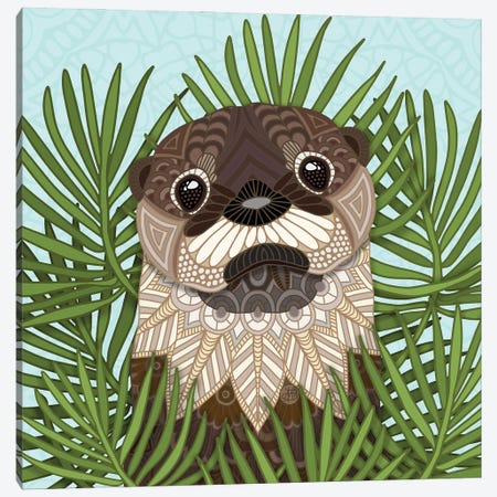 Otterly Cute (Square) Canvas Print #ANG373} by Angelika Parker Canvas Art