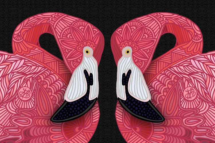 Pink Flamingos Black