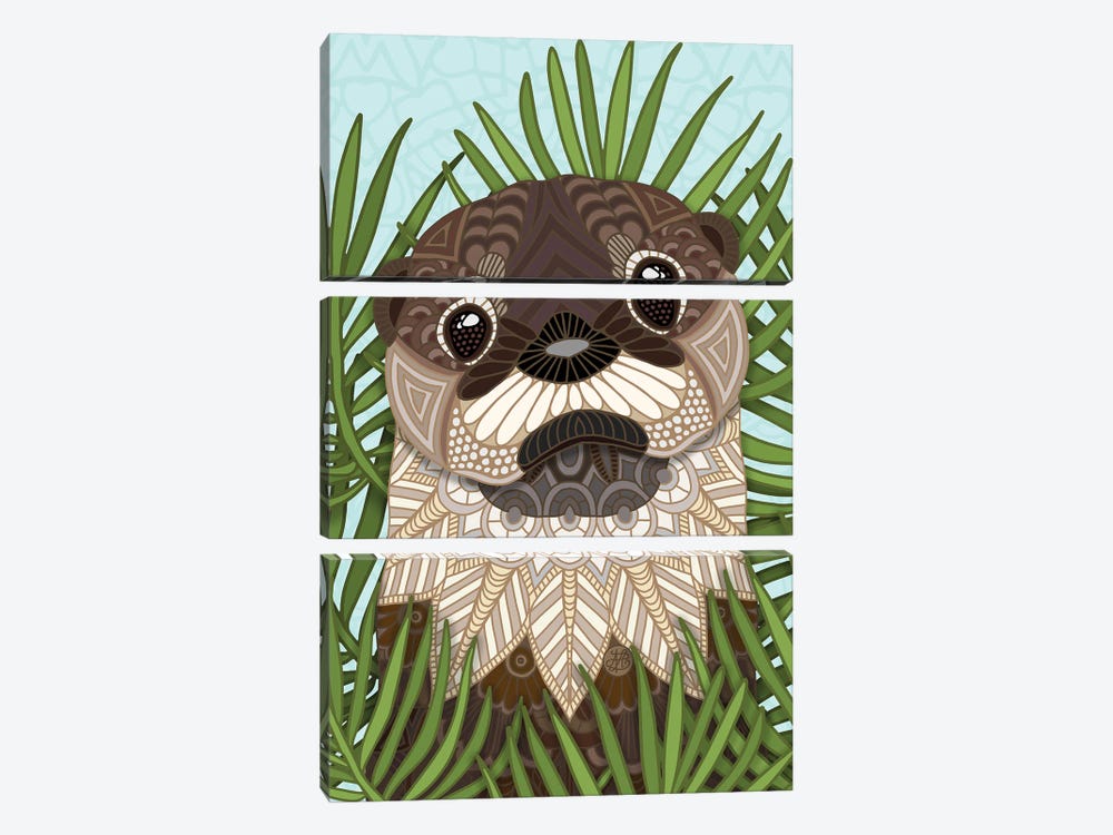 Otterly Cute by Angelika Parker 3-piece Canvas Print