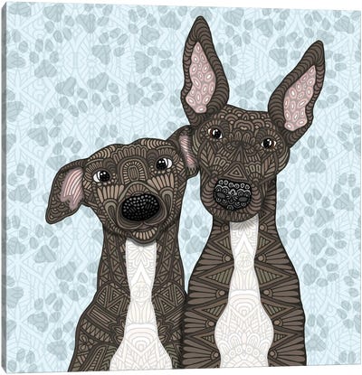 Pepper And Penny (Square) Canvas Art Print - Angelika Parker
