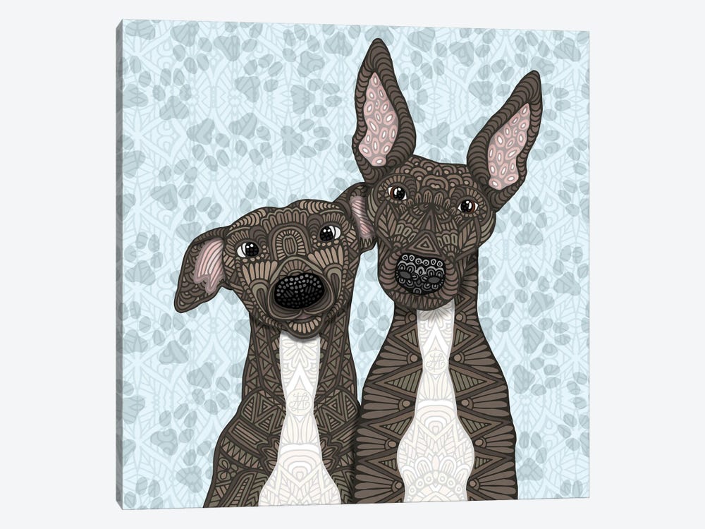 Pepper And Penny (Square) by Angelika Parker 1-piece Canvas Art