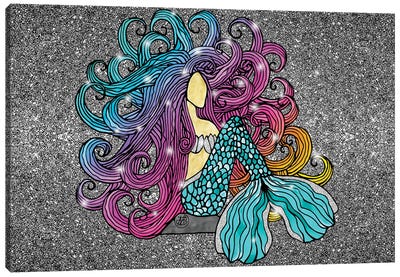 Rainbow Mermaid Canvas Art Print - Angelika Parker