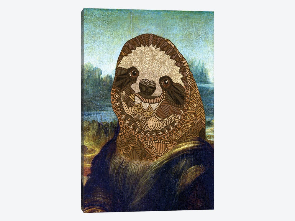 Sloth Lisa by Angelika Parker 1-piece Canvas Print