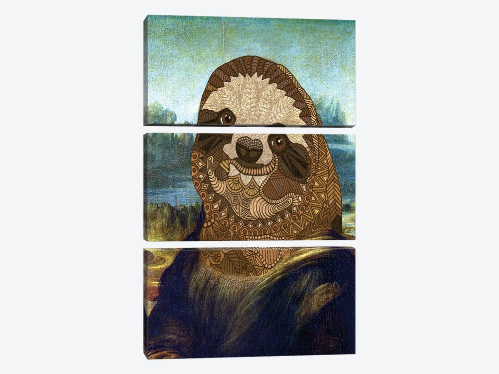 Sloth Lisa by Angelika Parker 3-piece Art Print