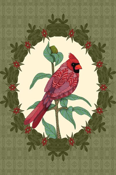 Cardinals: Virginia Cardinal Green by Angelika Parker