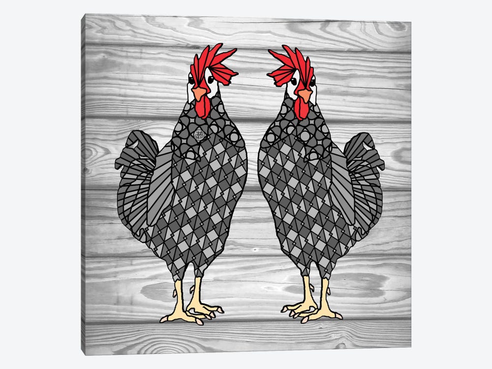 Gray Chicken by Angelika Parker 1-piece Canvas Print