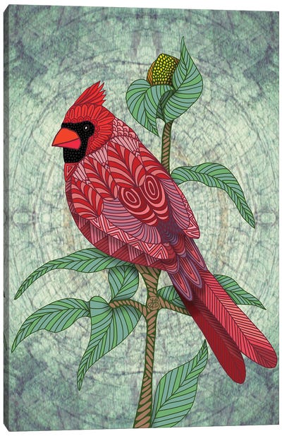 Virginia Cardinal Canvas Art Print - Angelika Parker