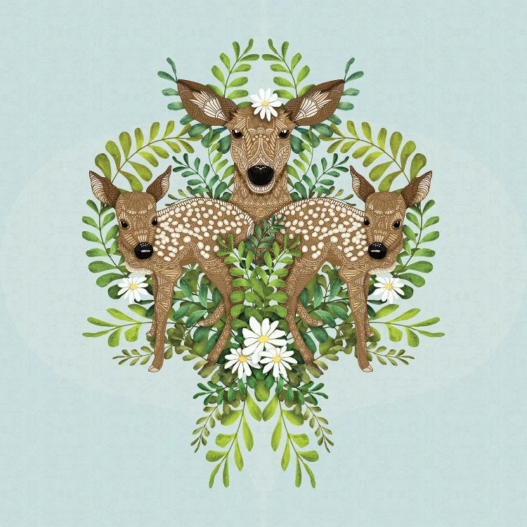 Cute Fawn Damask