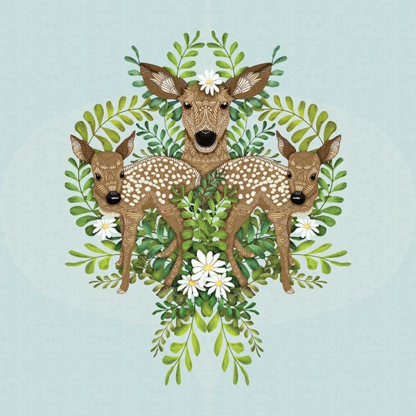 Cute Fawn Damask