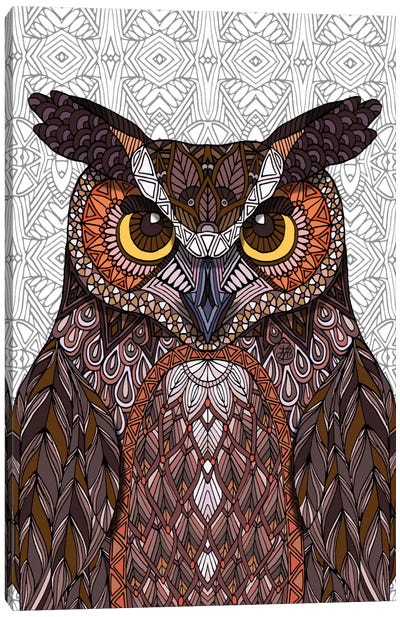 Great Horned Owl Canvas Art Print - Owl Art