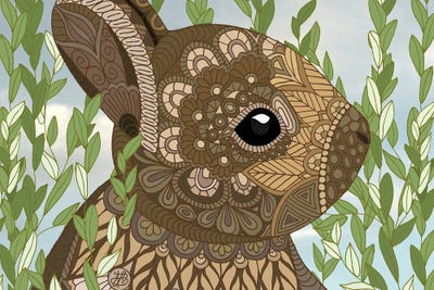 Baby Bunny Close Up by Angelika Parker multi panel art