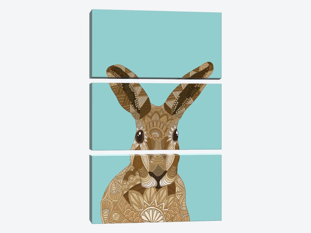 Happy Hare by Angelika Parker 3-piece Canvas Art Print
