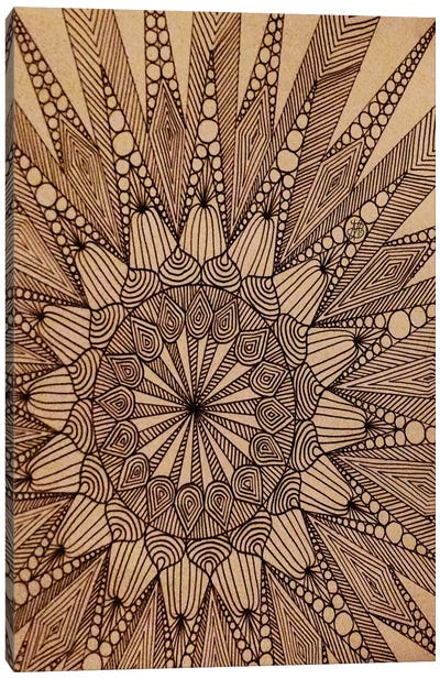 Here Comes The Sun Canvas Art Print - Mandala Art