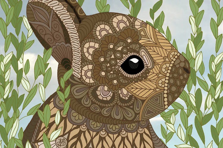 Baby Bunny Close Up by Angelika Parker wall art
