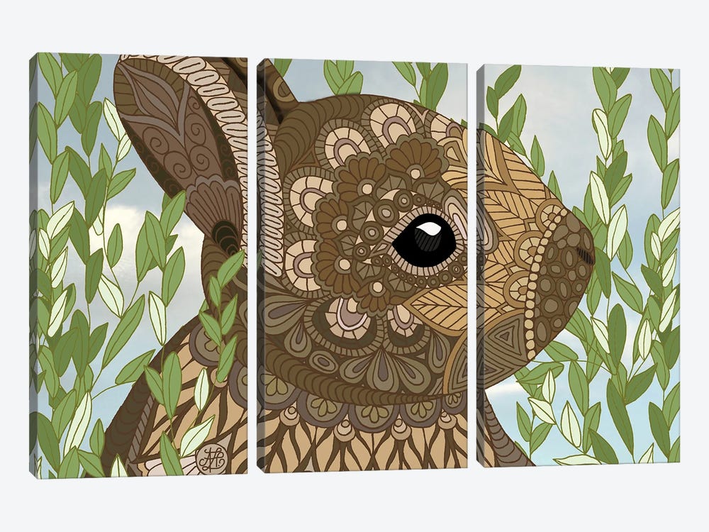 Baby Bunny by Angelika Parker 3-piece Canvas Print
