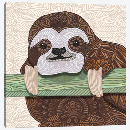 It's A Sloth Kind Of Day Canvas Print #ANG50} by Angelika Parker Canvas Art