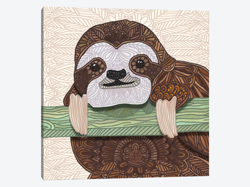 It's A Sloth Kind Of Day by Angelika Parker 1-piece Canvas Art Print
