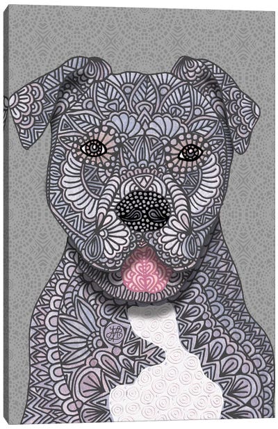 Junior Canvas Art Print - American Pit Bull Terriers