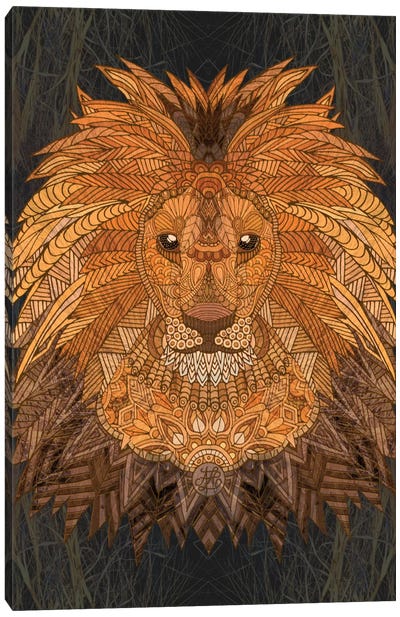 King Lion Canvas Art Print - Lion Art