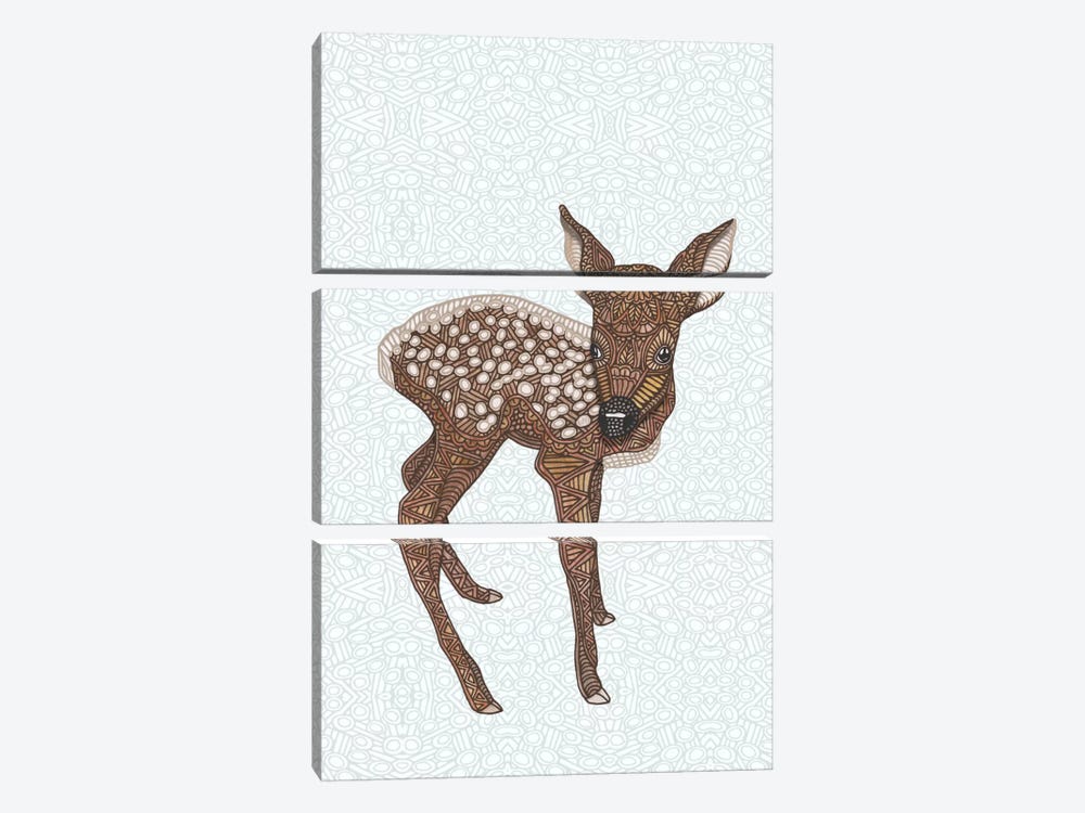 Little Fawn by Angelika Parker 3-piece Canvas Wall Art