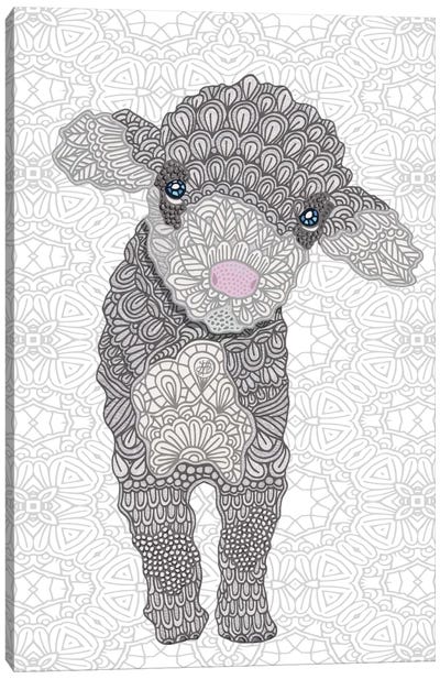Little Lamb Canvas Art Print - Mercurial Grays