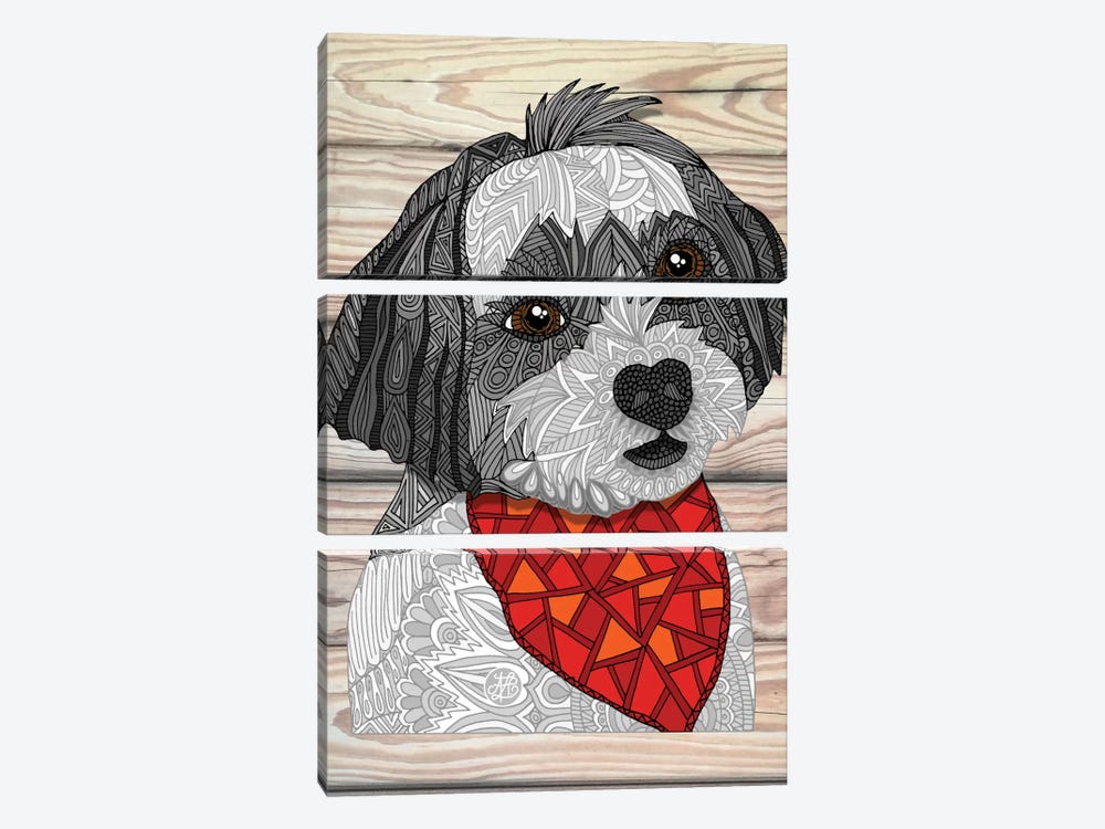 Max The Havanese by Angelika Parker 3-piece Canvas Artwork