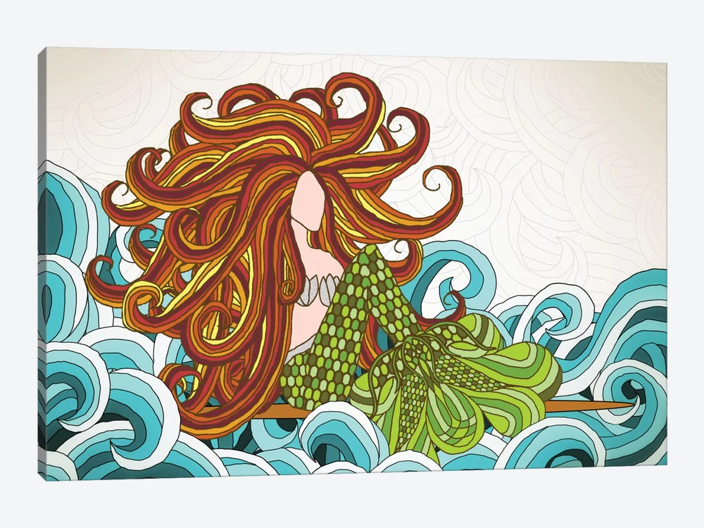 Mermaid Waves 1-piece Art Print