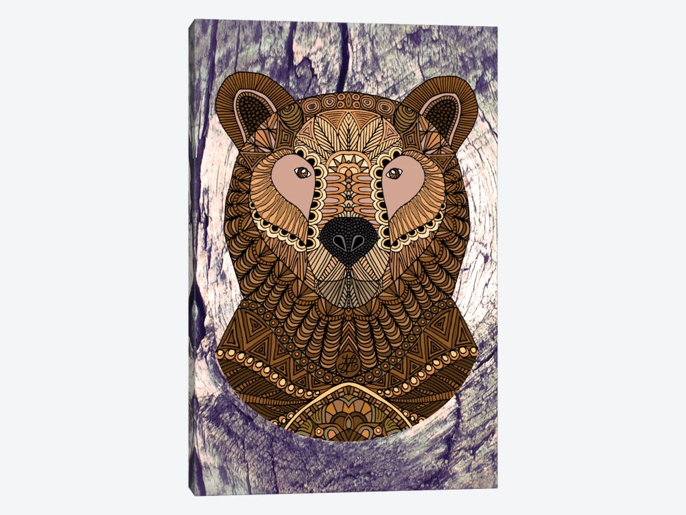 Ornate Brown Bear by Angelika Parker 1-piece Art Print