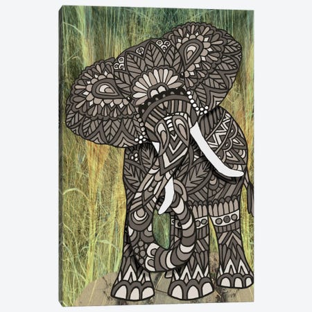 Ornate Elephant Canvas Print #ANG70} by Angelika Parker Canvas Wall Art