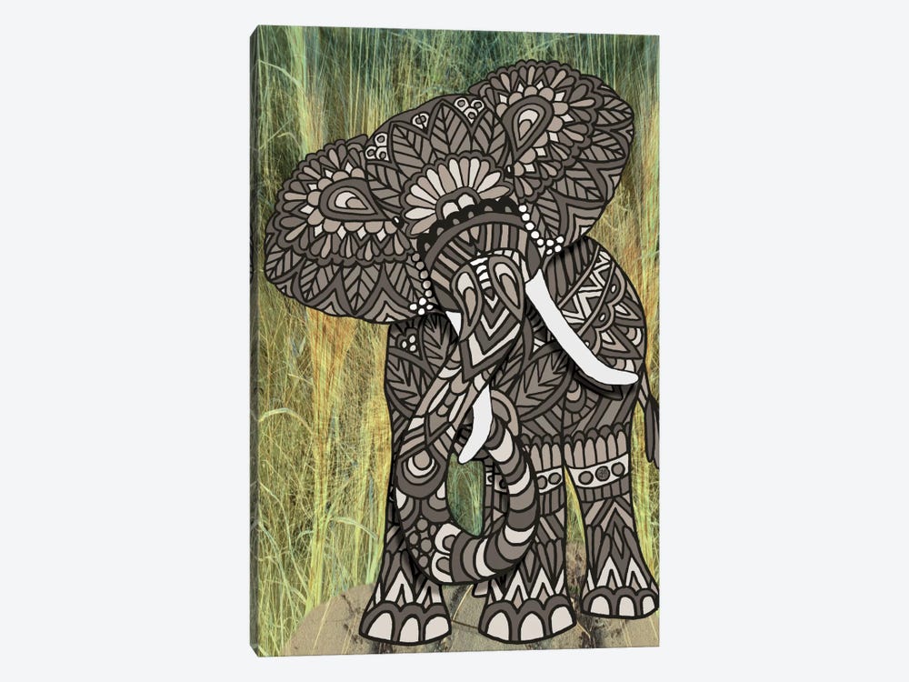 Ornate Elephant by Angelika Parker 1-piece Canvas Art Print