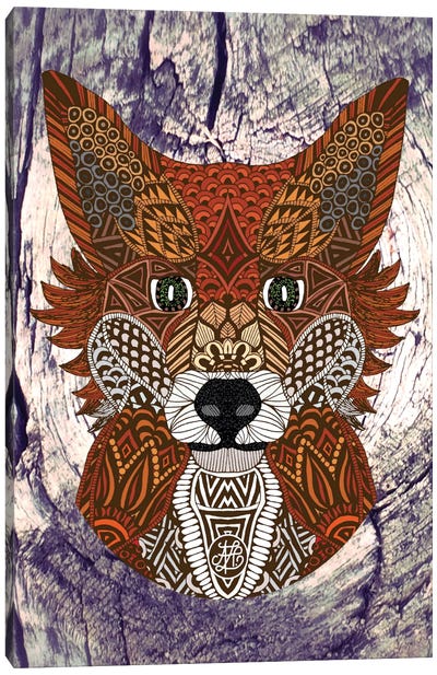 Ornate Fox Canvas Art Print - Angelika Parker