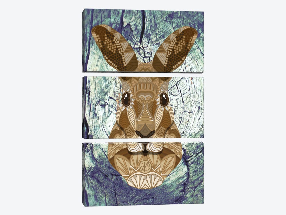 Ornate Hare by Angelika Parker 3-piece Canvas Art Print