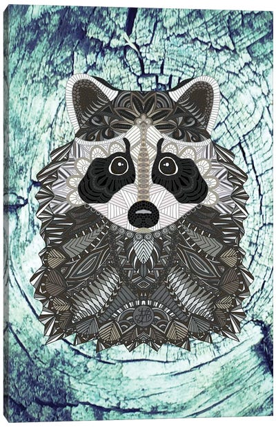 Ornate Raccoon Canvas Art Print - Angelika Parker