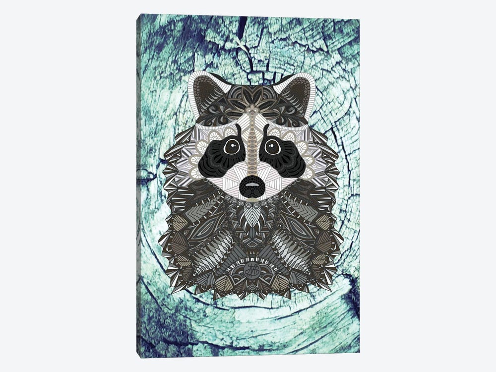 Ornate Raccoon by Angelika Parker 1-piece Canvas Artwork