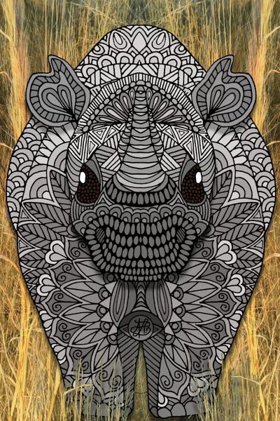 Ornate Rino by Angelika Parker canvas print