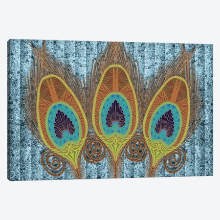 Peacock Feathers Canvas Print #ANG78} by Angelika Parker Canvas Artwork