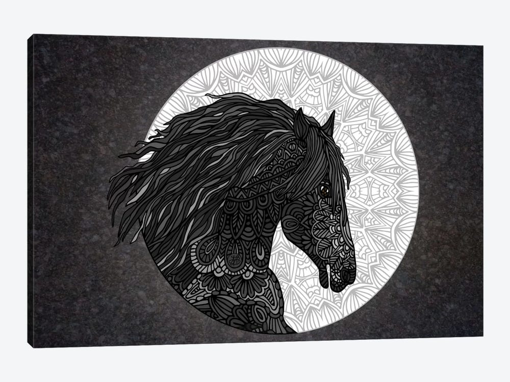Black Horse by Angelika Parker 1-piece Canvas Art