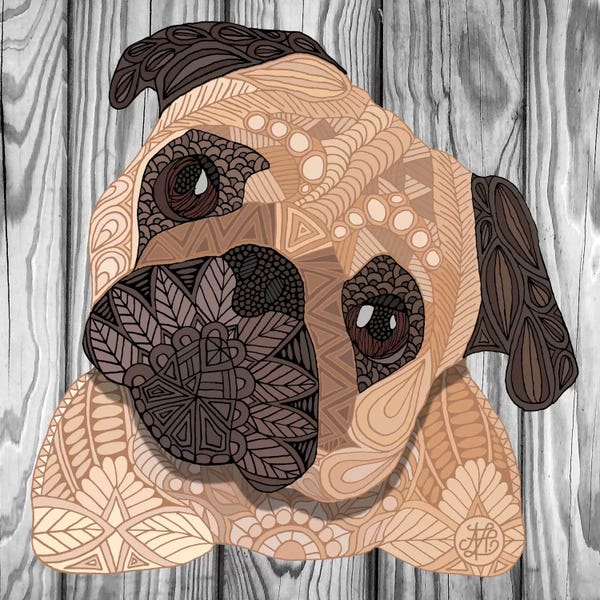 Pugs: Pug Hug by Angelika Parker