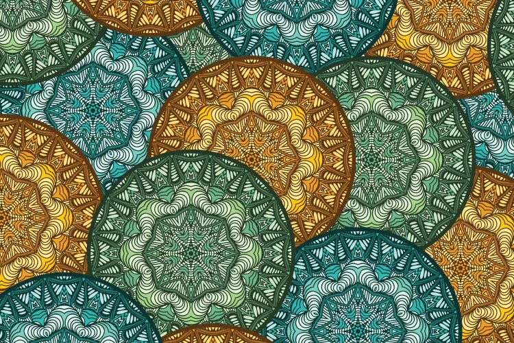 Royal Disc Pattern by Angelika Parker wall art
